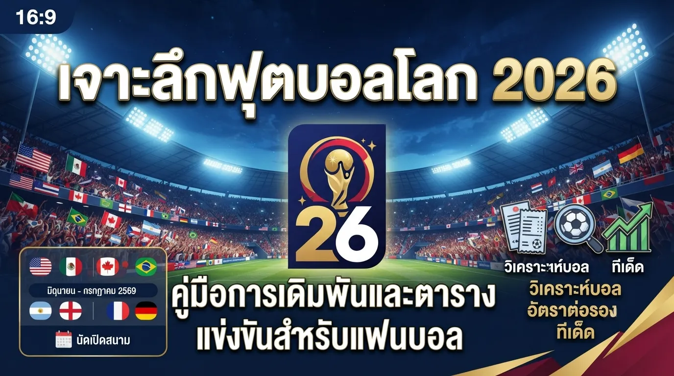 เจาะลึกฟุตบอลโลก 2026: คู่มือการเดิมพันและตารางแข่งขันสำหรับแฟนบอล